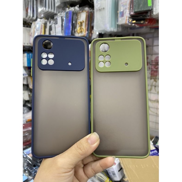 Ốp lưng Xiaomi Poco M4 Pro 4G viền dẻo màu lưng nhám mờ bảo vệ camera