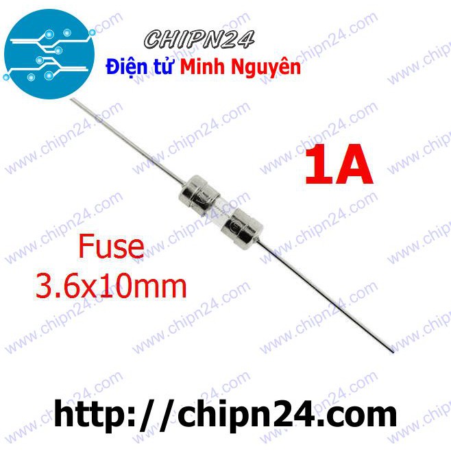 [5 CÁI] Cầu Chì 3.6x10mm 1A DIP (250V Chân cắm)