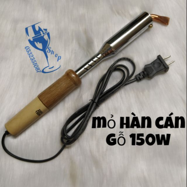 Mỏ hàn cán gỗ 150w - mỏ hàn đầu dẹt 150w