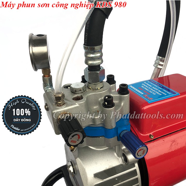 Máy phun sơn công nghiệp KDS 980-Công suất 1000W-Motor từ-Đầy đủ phụ kiện-Bảo hành 6 tháng