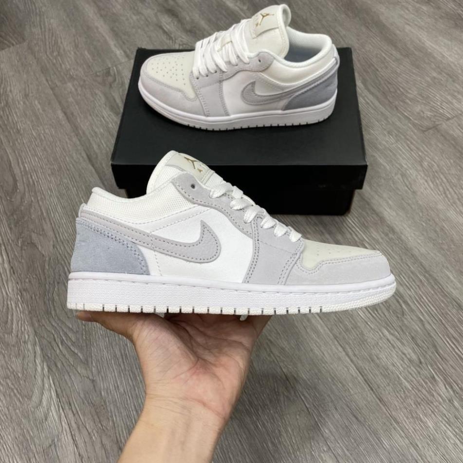 Giày JD 1 Low Paris Cổ Thấp Xám, Giày Thể Thao Nam Nữ Cổ Thấp Cao Cấp Full Box Bill (wyna store)