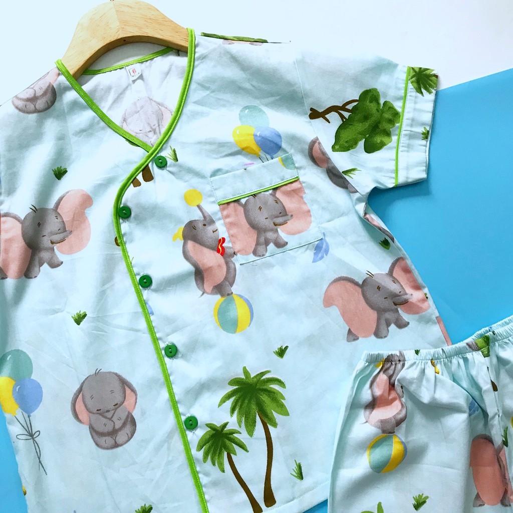 Pijama đùi cho bé lớn 20-45kg vải thô cotton hút mồ hôi nhiều mẫu