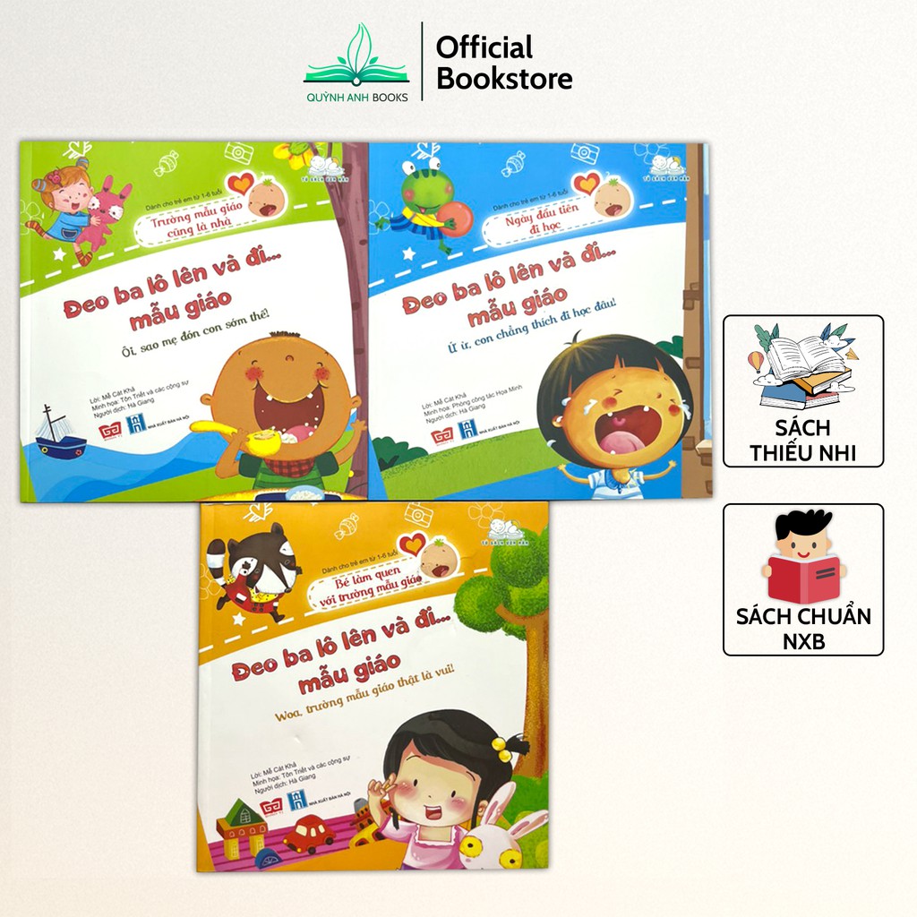 Sách - Đeo ba lô lên và đi… mẫu giáo cho trẻ từ 1-6 tuổi kỹ năng trường học (Bộ 3 quyển) - NPH Đinh Tị