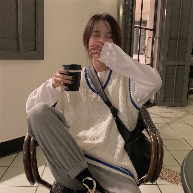 Áo Len Không Tay Cổ Chữ V Phong Cách Hàn Quốc Cho Nữ | BigBuy360 - bigbuy360.vn