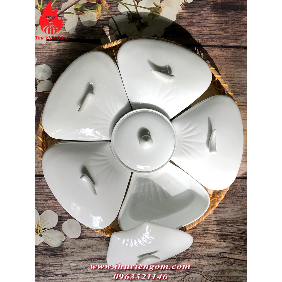 Khay mứt xanh cổ vịt 2021 Gốm sứ Bát Tràng