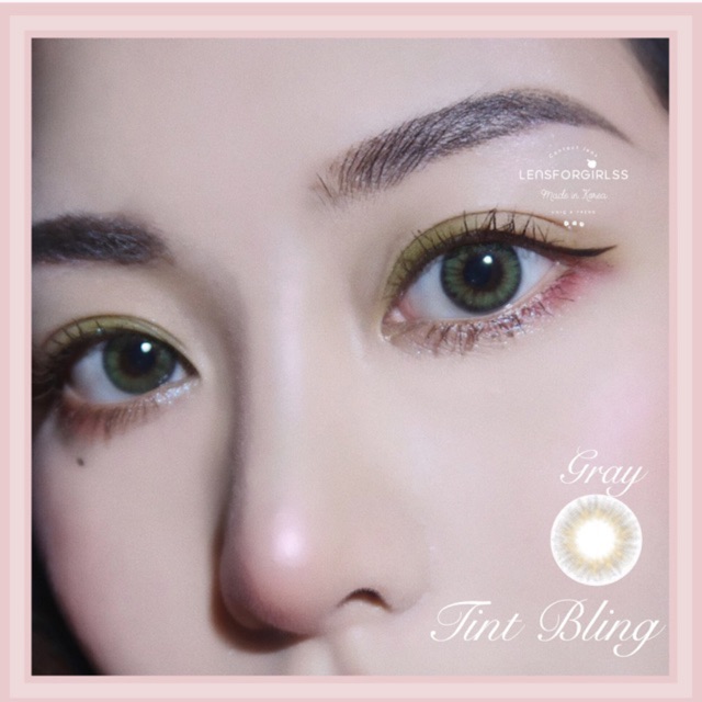 <Sẵn cận lệch 0,5-4,5 độ> Kính áp tròng TINT BLING GRAY - Silicone Hydrogel của Lenstown (Hsd 3 tháng)