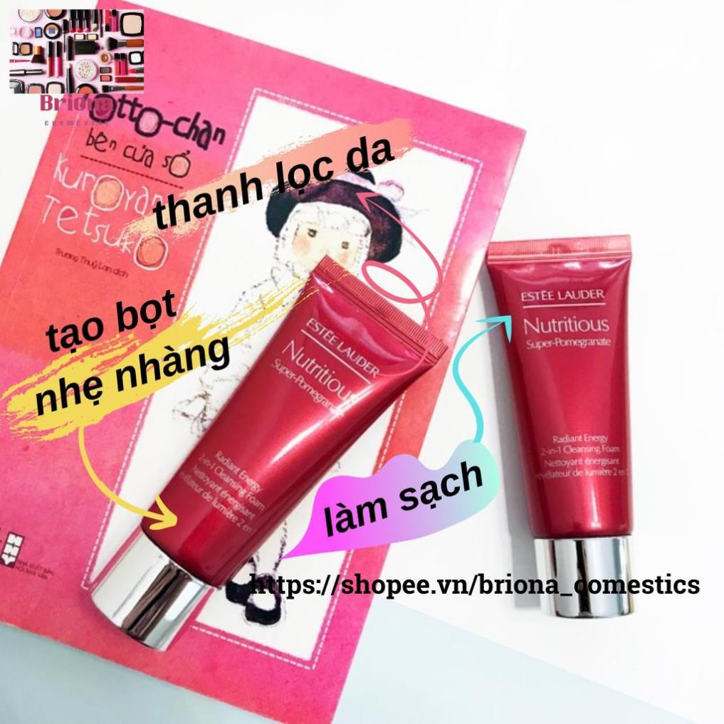 Sữa rửa mặt dưỡng da Estee Lauder Nutritious Super Pomegranate- Radiant Energy 2-in-1 Cleansing Foam 30ml