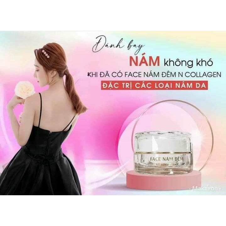 Kem Face Nám Đêm N.COLLAGEN - Dưỡng trắng da, cấp ẩm, mờ nếp nhăn, mụn, nám, tàn nhang