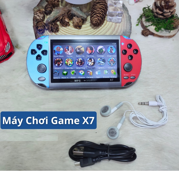 Máy chơi game cầm tay X7 màn hình 4.3 inch 8gb - 900 game , chơi game , xem phim , nghe nhạc , đọc sách -bảo hành 1 năm