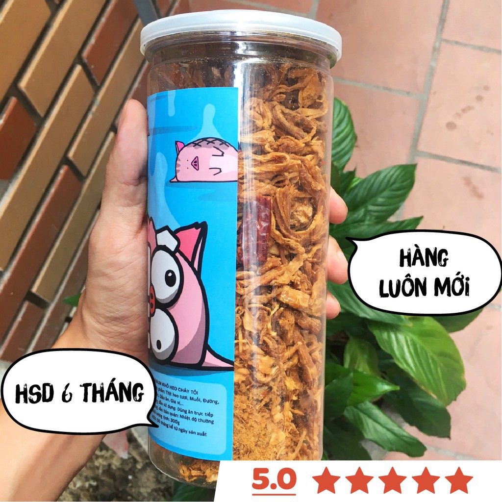Khô heo khô lợn cháy bơ tỏi 200g LomDom food (cay vừa) đồ ăn vặt Hà Nội vừa ngon vừa rẻ | BigBuy360 - bigbuy360.vn