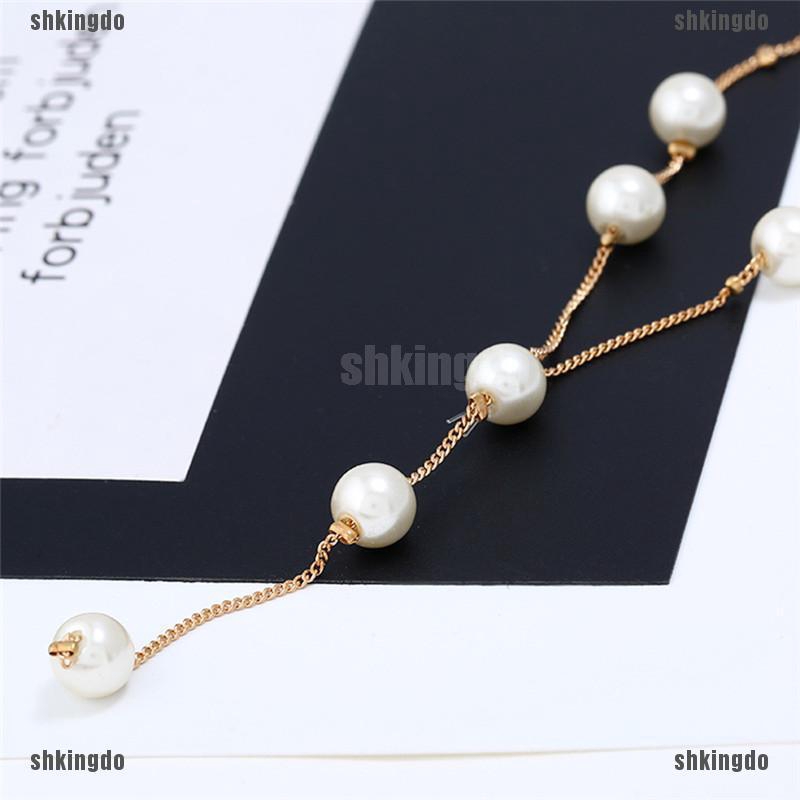 THINH Imitation Pearl Necklace Earrings Bracelet Jewelry Set Simple Choker Women Gift