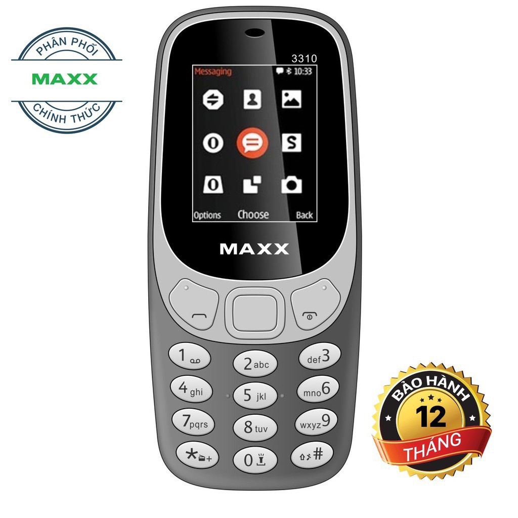 Điện Thoại MAXX N3310 2 Sim - Thiết Kế Độc Đáo Và Đẹp Mắt -FM Không Cần Tai Nghe-Nghe Nhạc-Đầy Đủ Tính Năng