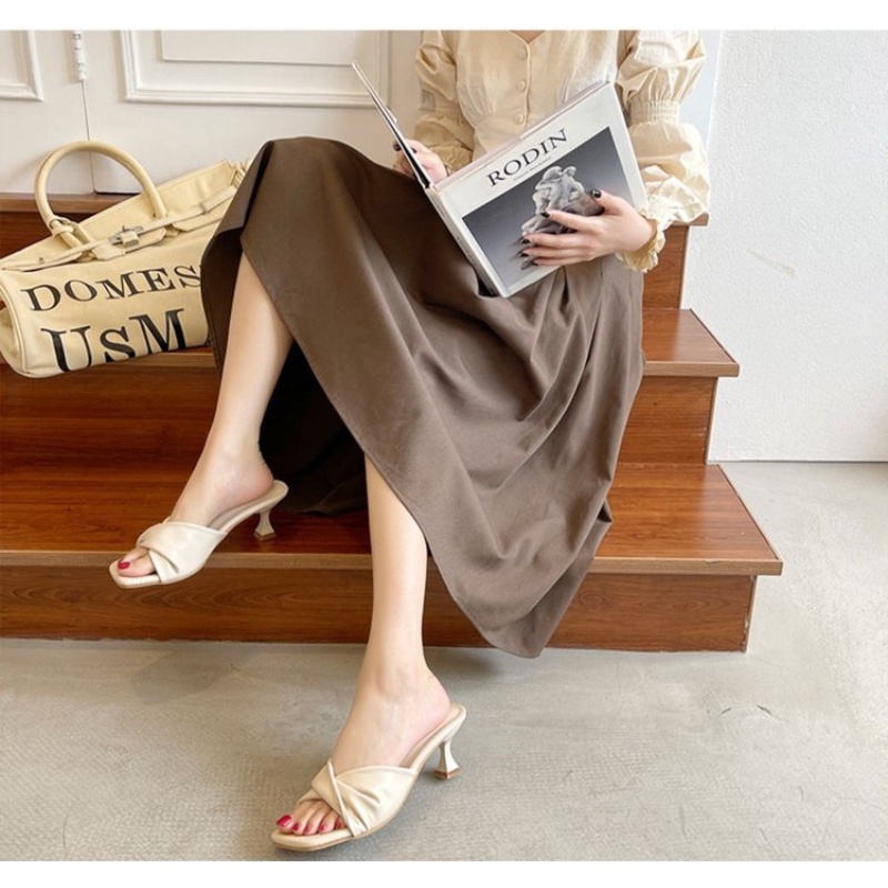 XIELUAIZTA Giày Cao Gót 6cm Phong Cách retro Pháp Thời Trang Cho Nữ 01051