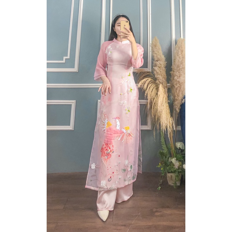 ÁO DÀI HỒNG HẠC