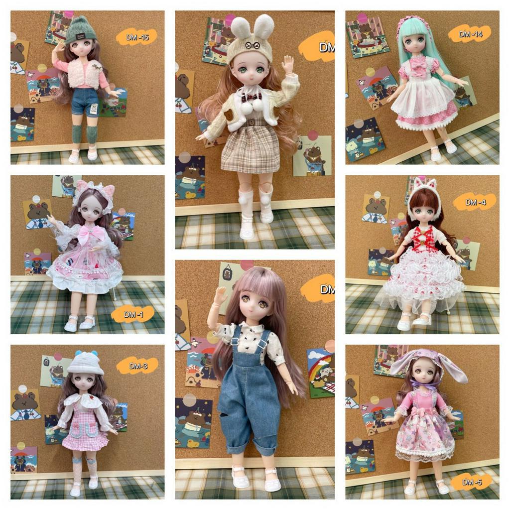 Búp bê Barbie 3D 30cm xinh xắn cho bé gái