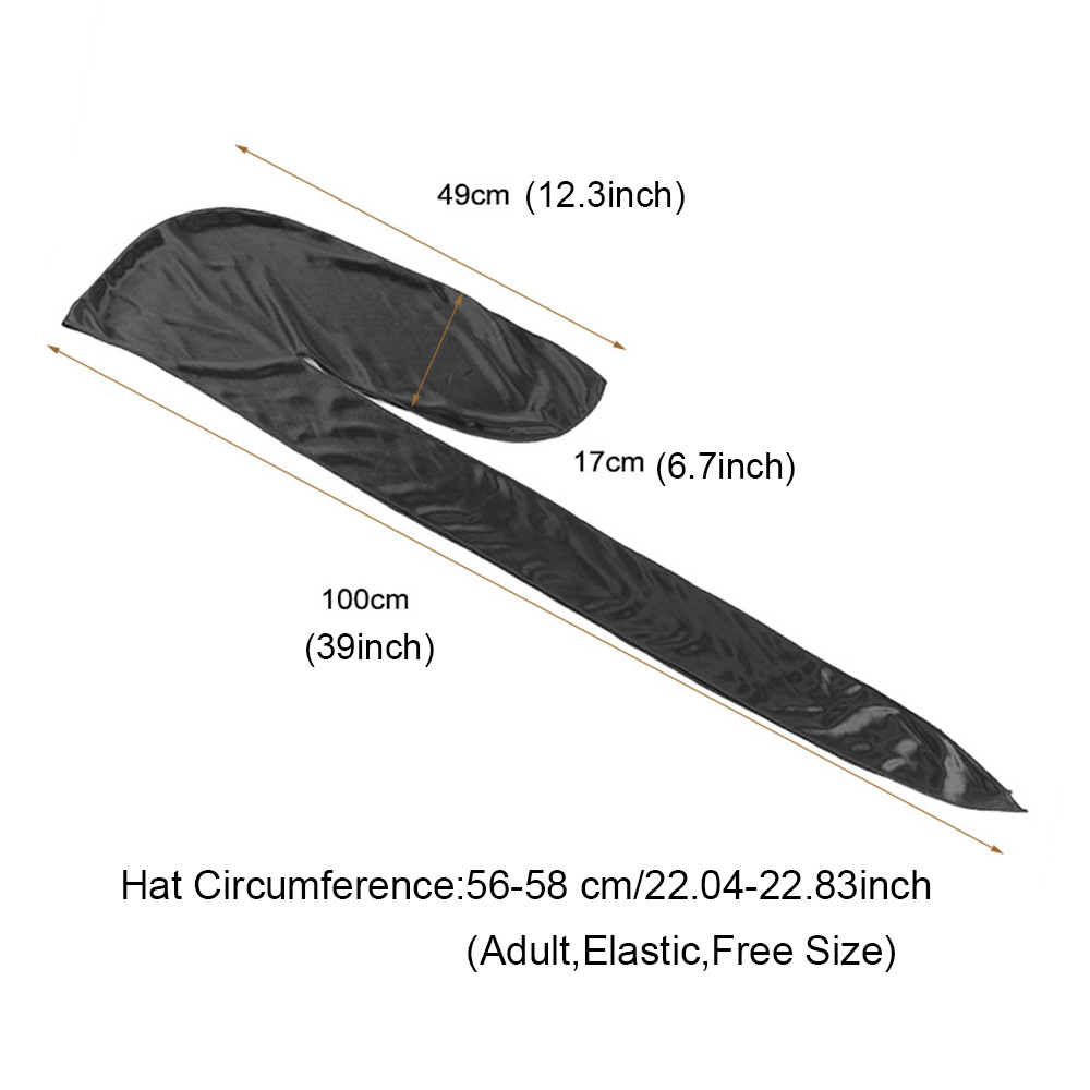 Mũ cướp biển bandana vải lụa giả co giãn có thể điều chỉnh nhiều màu sắc