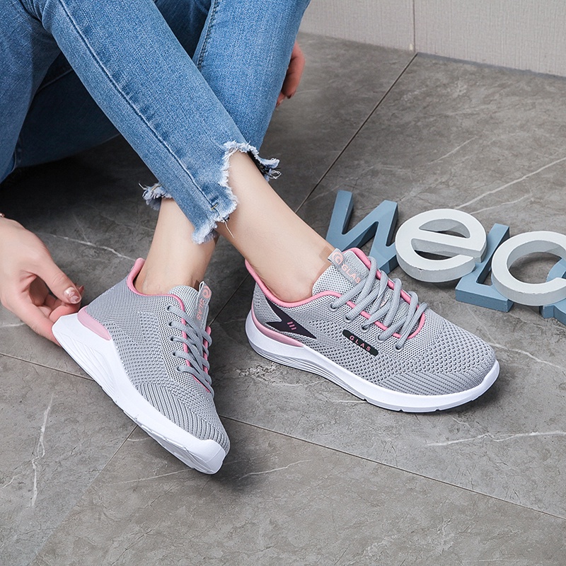 Giày Thể Thao Nữ Vải Lưới Thoáng Khí Đế Mềm Đi Êm - GL020