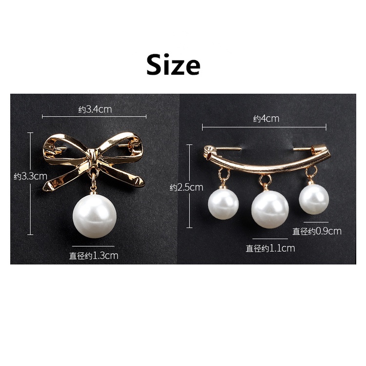 Ghim Cài Áo Đính Ngọc Trai Nhân Tạo Thời Trang Dành Cho Nữ