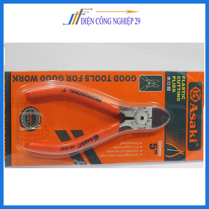 Kìm Cắt Asaki AK-8147 5'' 135mm Made In Japan