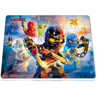 Tranh xếp hình tia sáng phát triển trí tuệ cho bé 048 mảnh - ninja go - msp: a3-074