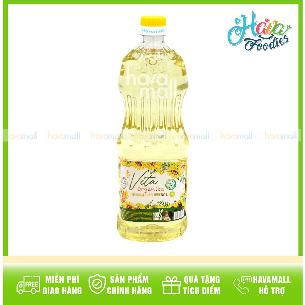 [HÀNG CHÍNH HÃNG] Dầu Hướng Dương Tinh Luyện Vita Nga 1000ml - Premium Sunflower Oil