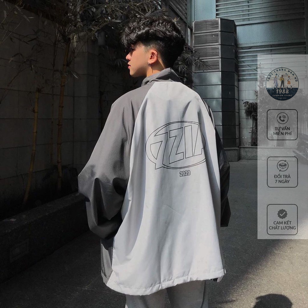 Áo Khoác Gió TMS 7ZIA, Áo Khoác Mùa Đông Unisex Form Rộng