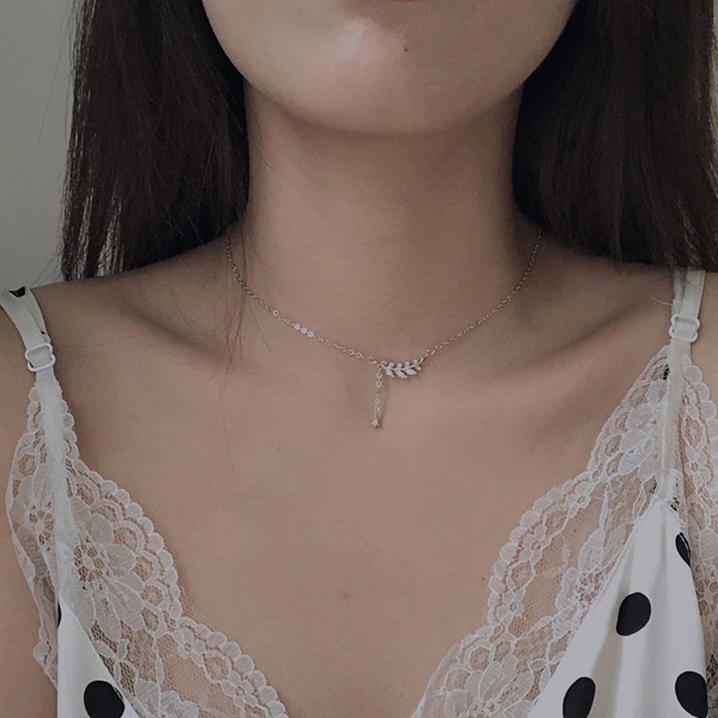 DÂY CHUYỀN BẠC HÌNH LÁ - MELY B11