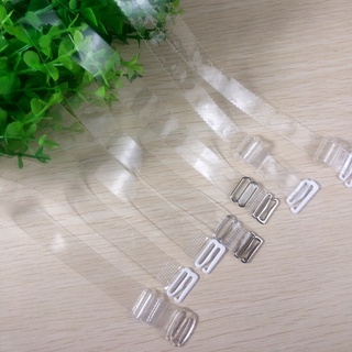 Bộ 2 dây áo ngực trong suốt mềm dẻo móc nhựa có thể điều chỉnh kích thước, dây quai áo lót, dây áo con sợi dẹp tiện ích