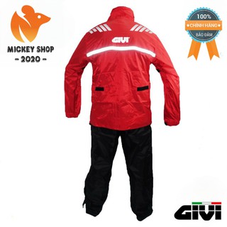 [ CHÍNH HÃNG ] Áo Mưa Givi RIDER TECH Rain Suit Red 04 RRS04 .AX