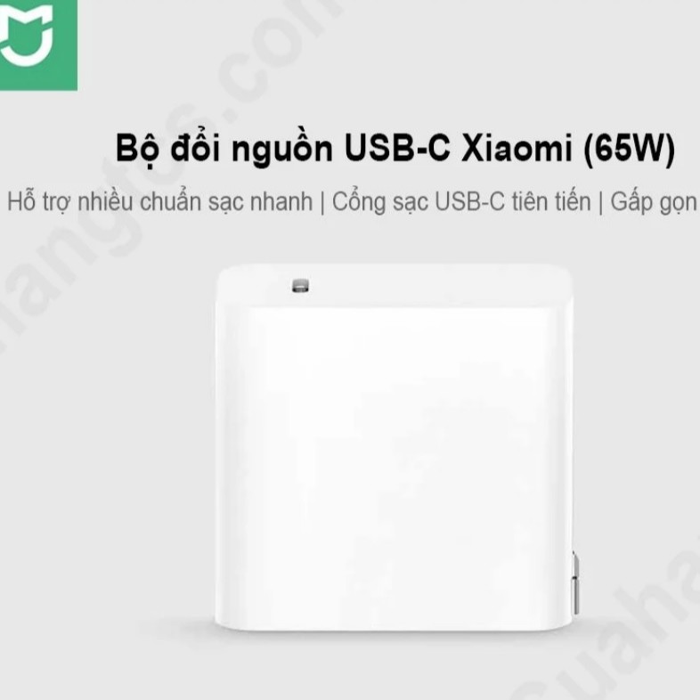 ✅🔝 Cốc sạc USB-C đa năng Xiaomi 65w kèm dây Type C to C(cho máy tính) | BH 7 ngày 💛 💛 💛 [ 💯 HÀNG CHÍNH HÃNG]🔚