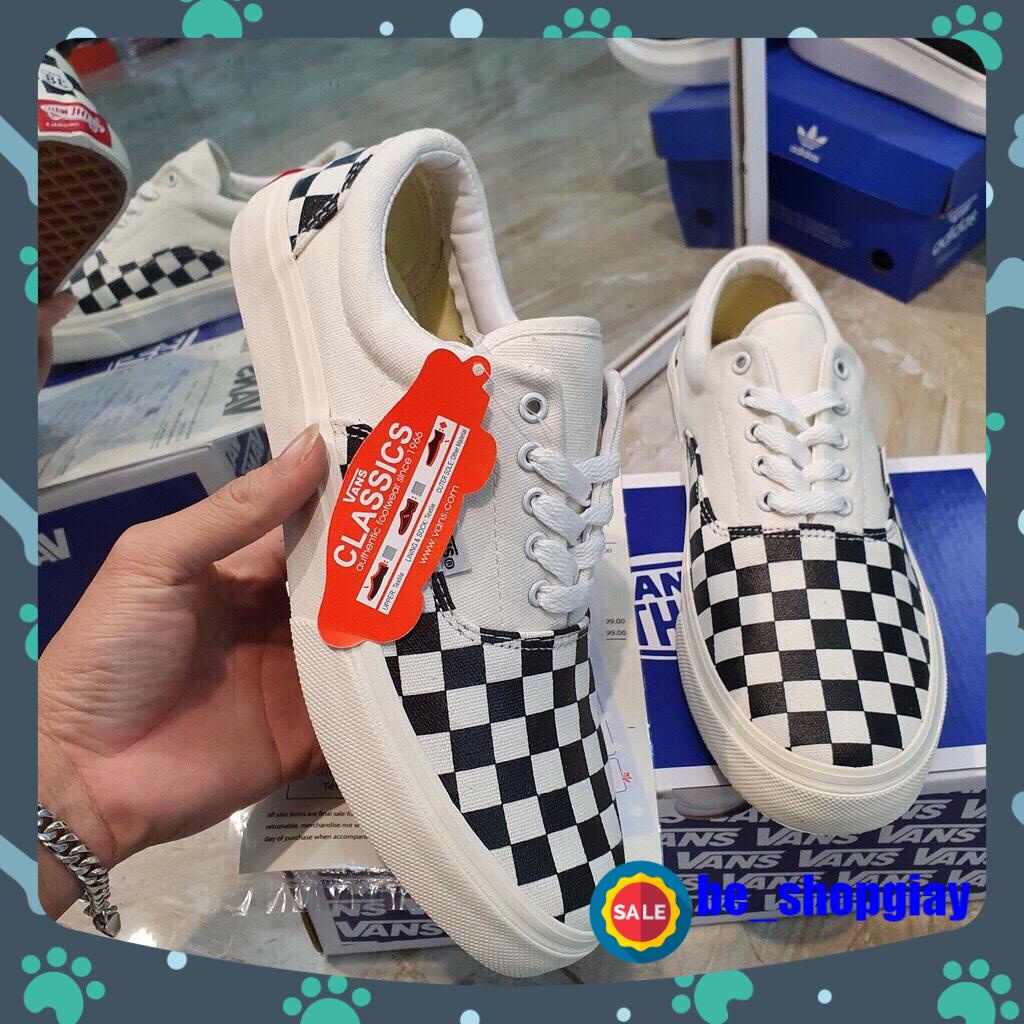 Giày 𝐕𝐀𝐍𝐒 caro buộc dây Cao Cấp- giày vans nam nữ giá rẻ full hộp box bill