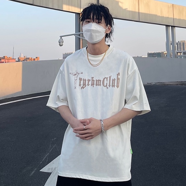 Áo Thun Ngắn Tay Phong Cách Hiphop Retro áo phông nam Thời Trang Hàn Quốc Cho Nam