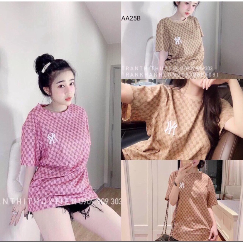 Áo thun nam nữ NYY unisex form rộng cao cấp bền màu hot trend 1Kenz