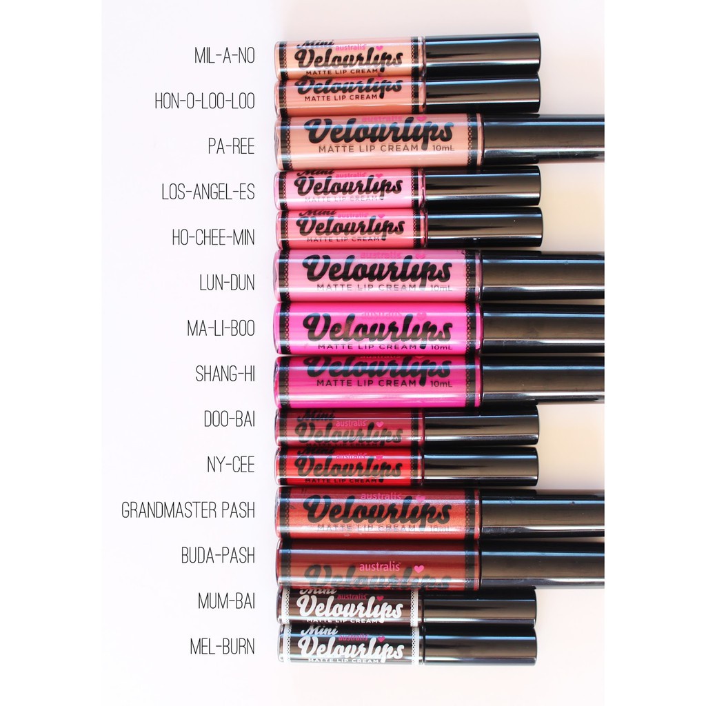 Son Kem Lì Lâu Trôi Mịn Môi - Australis Velourlips Matte Lip Cream