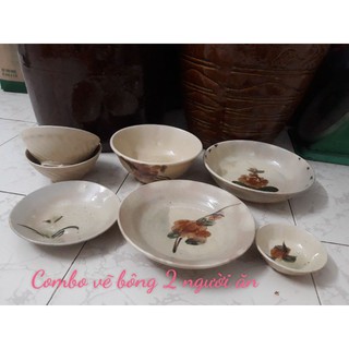 Combo bộ chén dĩa Đất Việt xưa 2 người ăn