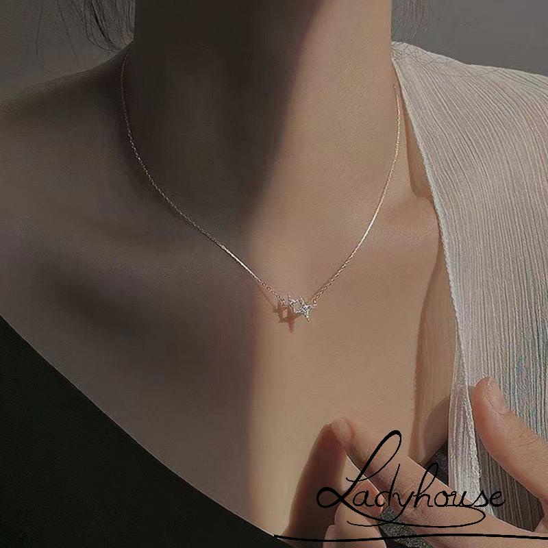 Vòng cổ Hợp Kim Mặt Hình Ngôi Sao Bốn Cánh Thanh Lịch Cho Nữ