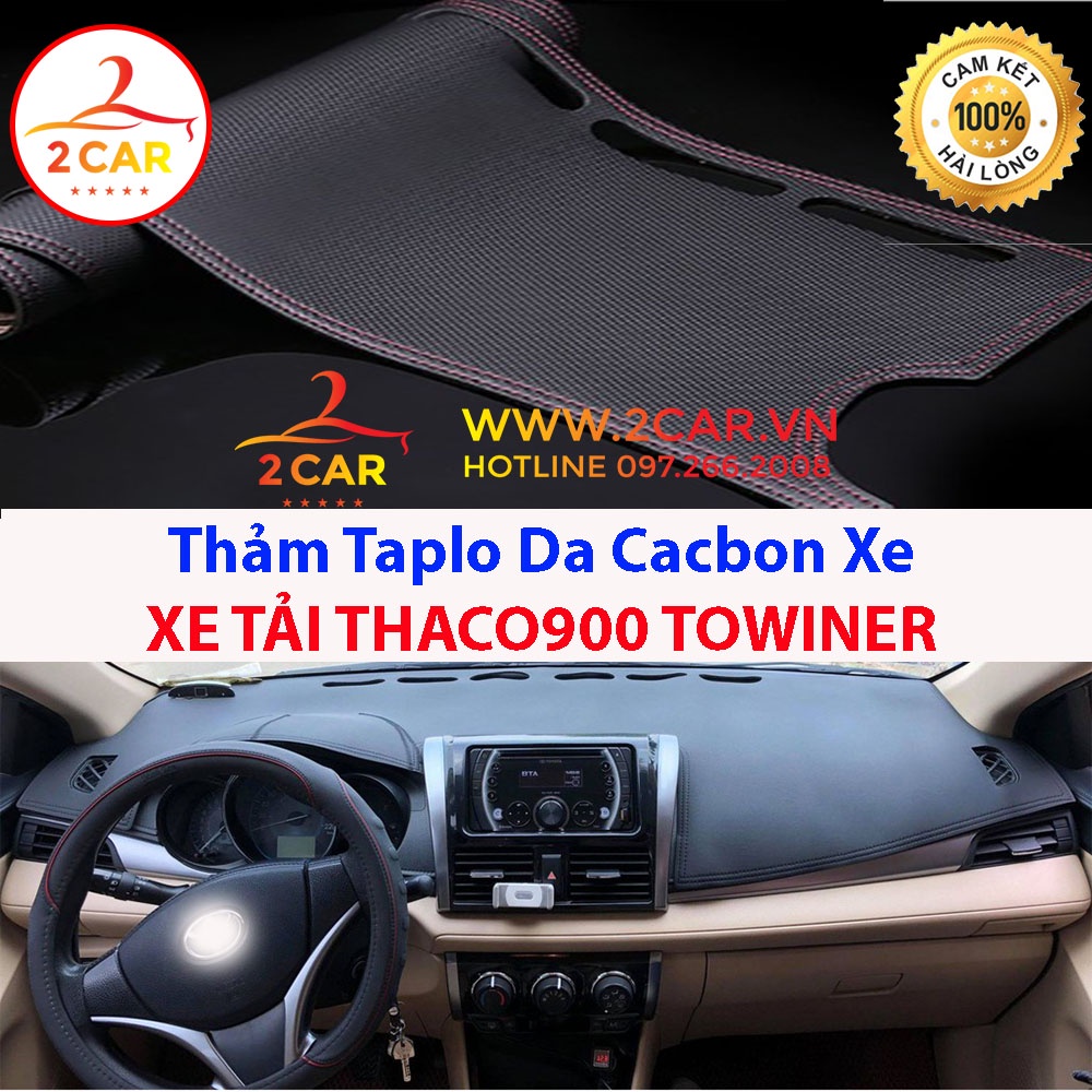 Thảm Taplo Da Cacbon THACO 900TOWINER chống nóng tốt, chống trơn trượt, vừa khít theo xe