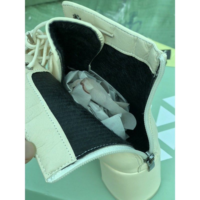 ODER Bốt Da Mờ Cao Cổ Dây Buộc Đan Trước Có Khoá Kéo Sau lót Lông Fullbox M5265 | BigBuy360 - bigbuy360.vn