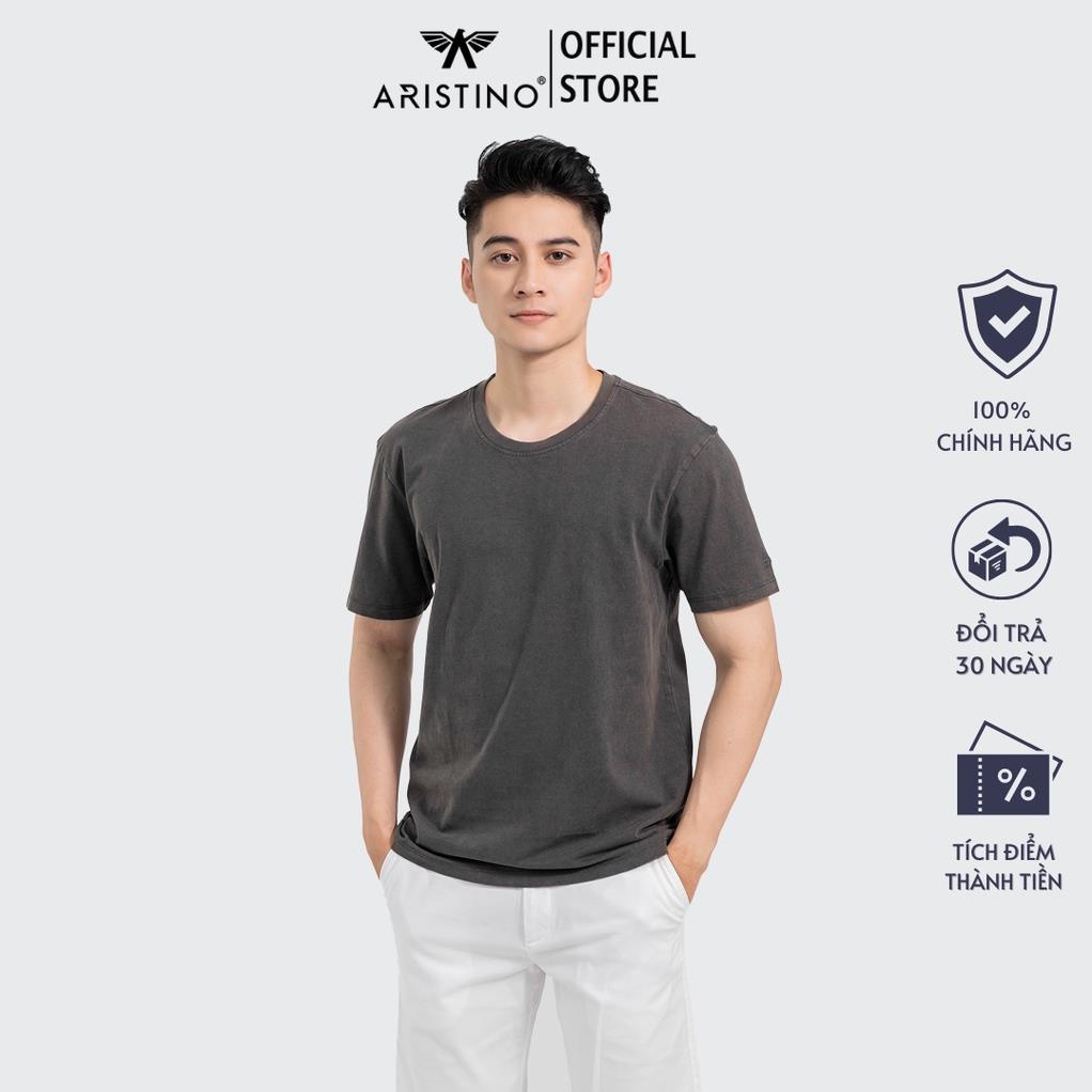 Áo thun nam Aristino chất liệu cotton mềm mại, khả năng thấm hút mồ hôi cao - ATS022S1