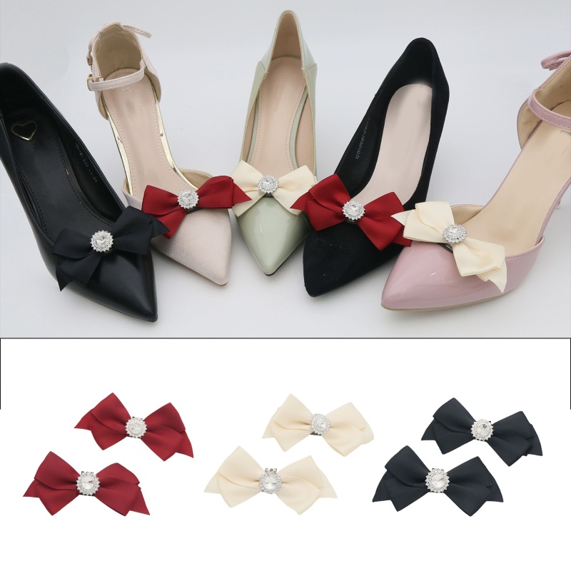 Bộ 2 Khóa Kẹp Giày Đính Đá Sang Trọng Cho Cô Dâu