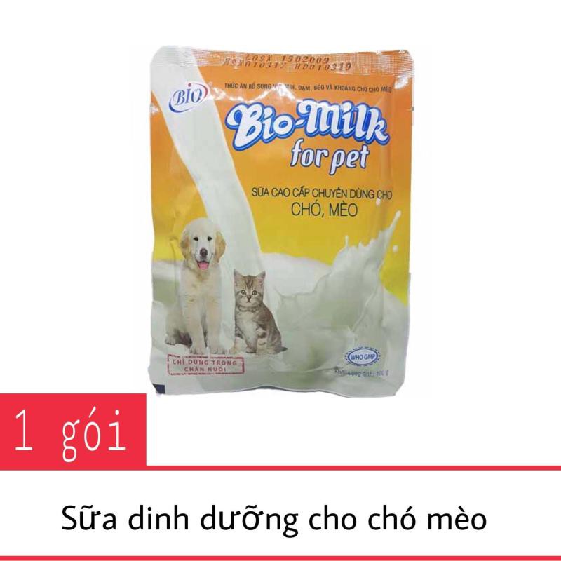 [Mã PET50K giảm Giảm 10% - Tối đa 50K đơn từ 250K] SỮA CHO PET THÚ CƯNG CHÓ MÈO BIO MILK GÓI 100G