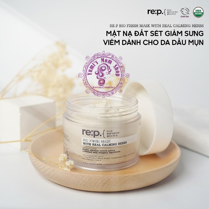 Mặt Nạ Đất Sét Cấp ẩm Và Phục Hồi Da RE:P Bio Fresh Mask With Real Herbs 130g