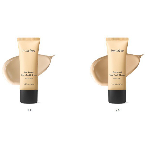 CHUẨN HÀNG AUTH  Kem nền BB trang điểm innisfree Eco Natural Green Tea BB Cream SPF29 PA++ 40ml  FREE SHIP