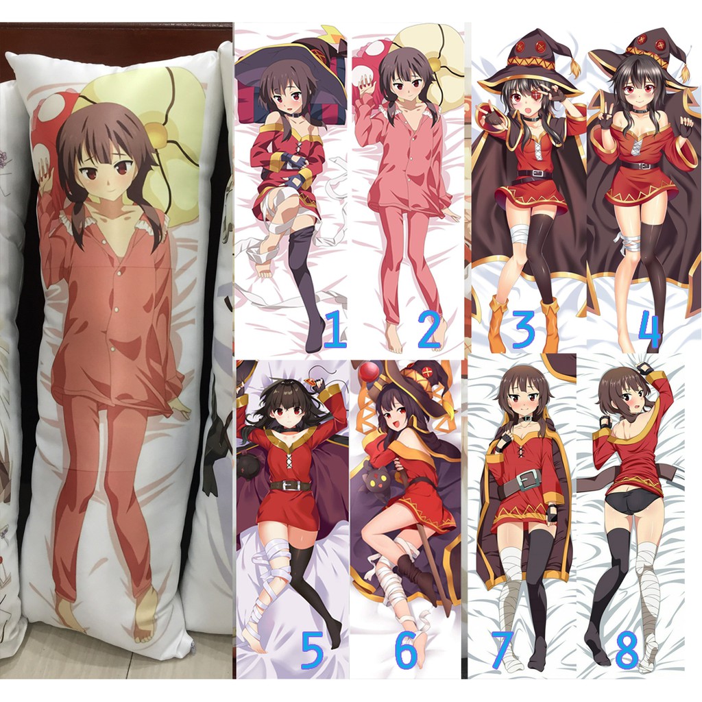 Gối ôm Megumin 1m x40cm tặng 1 poster hoặc 1 huy hiệu ( có bông)