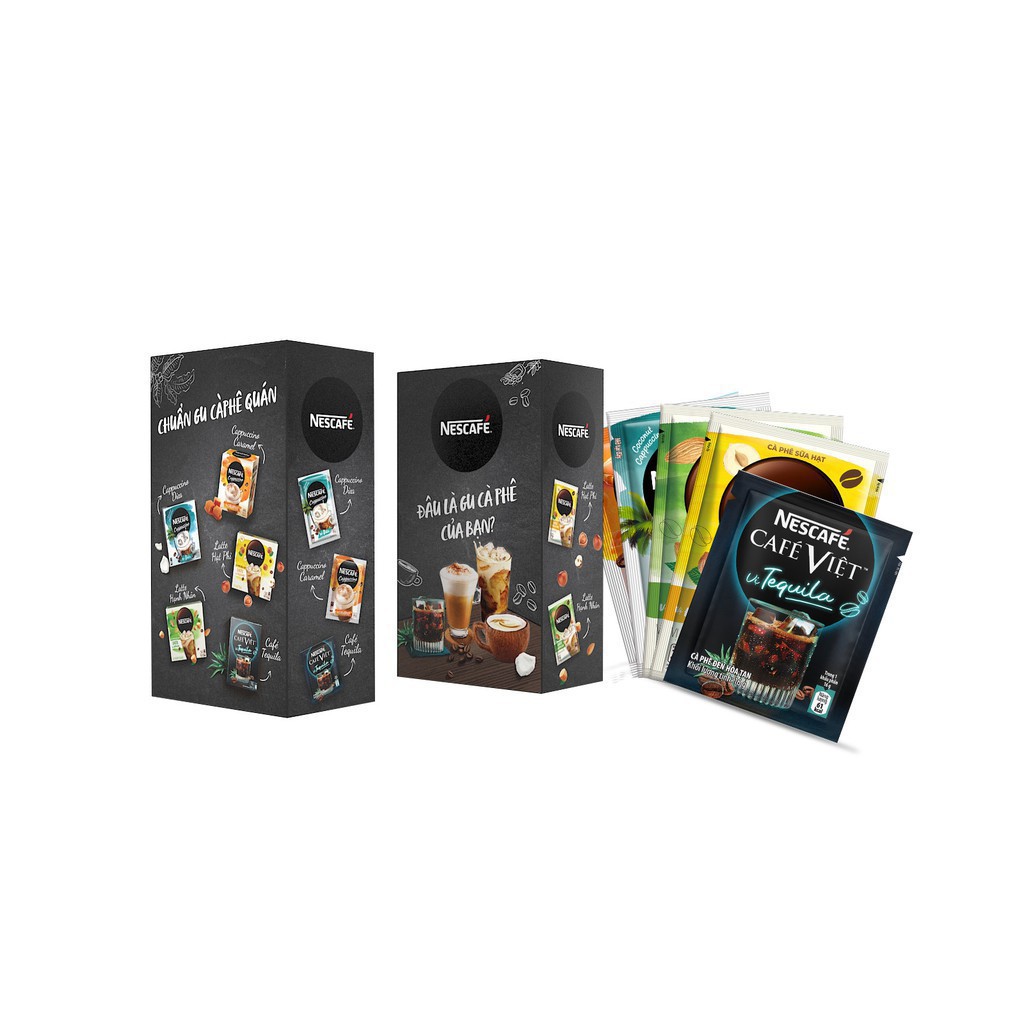 [Chuẩn auth 100%, đủ bill, đi air ✈️] [Grocery gift] Hộp mẫu thử NESCAFÉ Chuẩn Gu Cà Phê Quán 88g