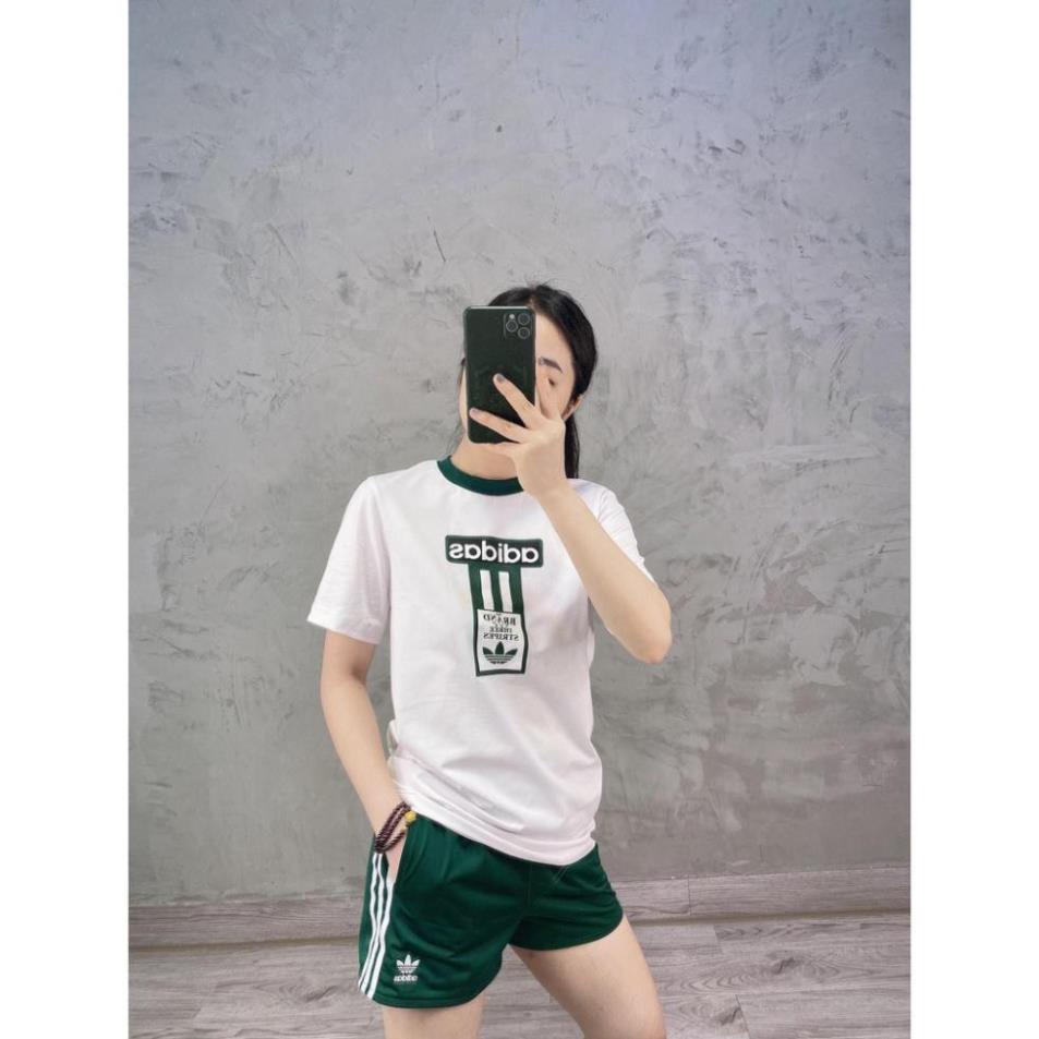 Áo Thể Thao Nam Nữ [Tee Shirt] Trắng Brand Green Ngực [ĐỒ TẬP GYM]