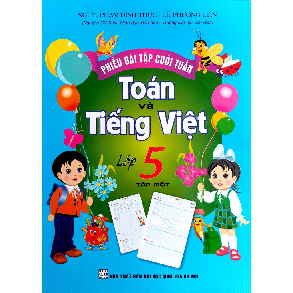 Sách - Phiếu bài tập cuối tần Toán và Tiếng Việt 5