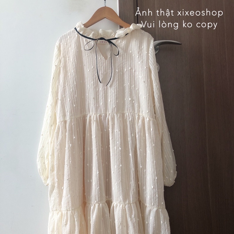 Đầm vải kim sa cao cấp dáng suông babydoll tiểu thư phong cách Hàn Quốc xixeoshop - v94 | BigBuy360 - bigbuy360.vn