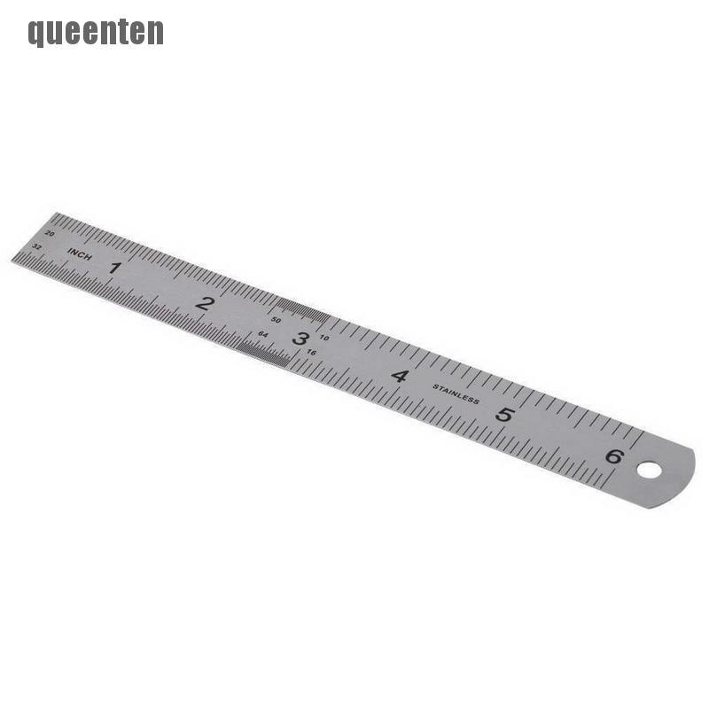 Thước Thẳng Bằng Thép Không Gỉ Hai Mặt 15cm # 6