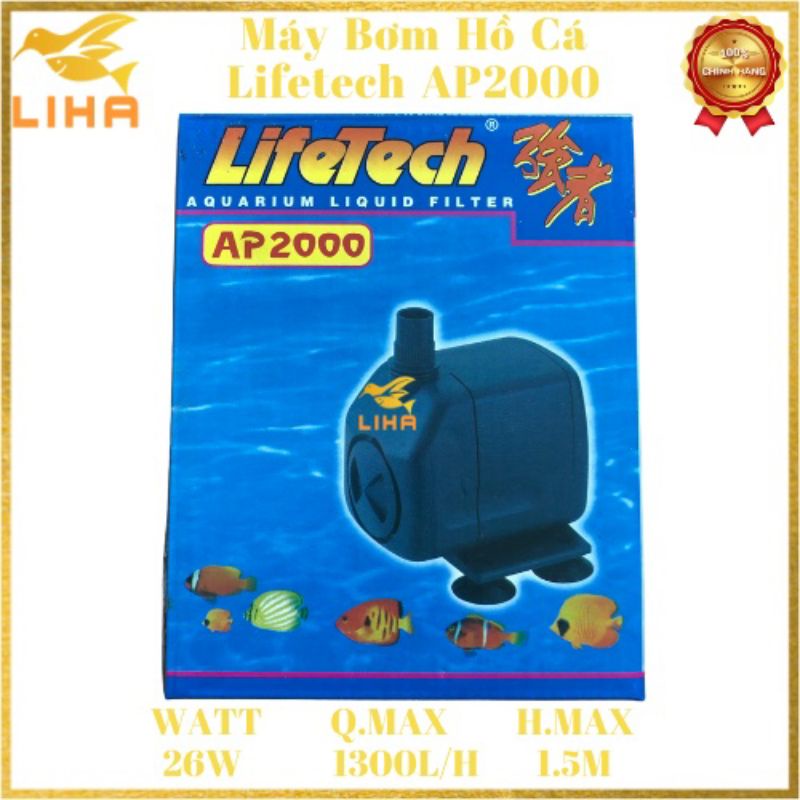 MÁY BƠM CHÌM HỒ CÁ LIFETECH AP 3500, MÁY BƠM NƯỚC AP LIFETECH HÀNG NHẬP KHẨU